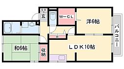 サンラーマパティオA 2LDKの間取図画像
