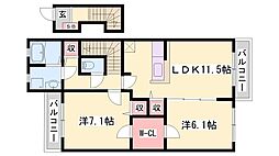 アルブルシャルマン 2LDKの間取図画像