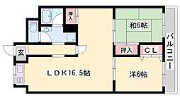 メゾンやすむろ1棟 2LDKの間取図画像
