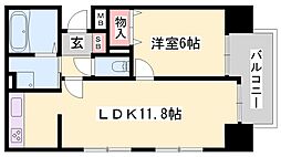 ラシャンス広畑 1LDKの間取図画像