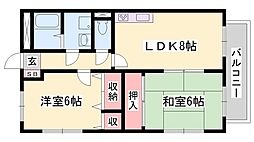 パークハイム 2LDKの間取図画像