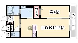 ウエストポート 1LDKの間取図画像