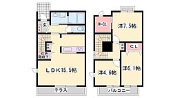 プチウエスト3B 3LDKの間取図画像