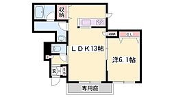 シャーメゾン土山西 1LDKの間取図画像