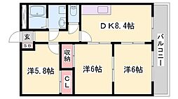 エスペランス光 3DKの間取図画像