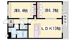 クレアハイム 2LDKの間取図画像
