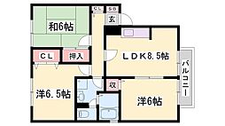 ソレイユ東保B棟 3LDKの間取図画像