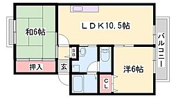 シャルマンコート 2LDKの間取図画像