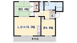 ディアス玉手 2LDKの間取図画像