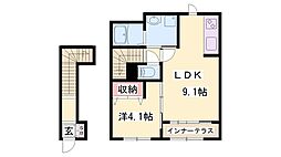 M'sレジデンスHIMEJI 1LDKの間取図画像