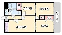 メゾンやすむろ1棟 3LDKの間取図画像
