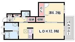 シャーメゾン西明石G 1LDKの間取図画像