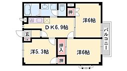 エクセル北門 3DKの間取図画像