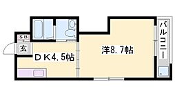 セントポーリア第一栄和ビル 1DKの間取図画像