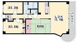姫路甲丘アーバンコンフォート 3LDKの間取図画像