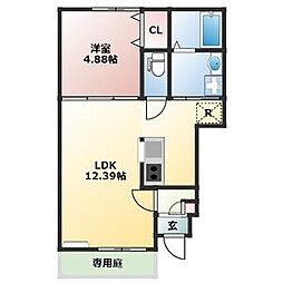 LINORE 1LDKの間取図画像