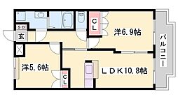 メゾンプロニティ 2LDKの間取図画像