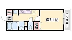 セイバリーハウス・ヤマト 1Kの間取図画像