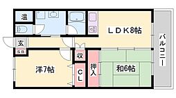 小玉ハイツ 2LDKの間取図画像