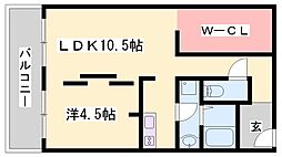 奥野ビル 1LDKの間取図画像