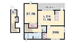 カーサ　イリーデ 2階