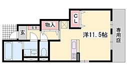 アゼリア宮上A ワンルームの間取図画像