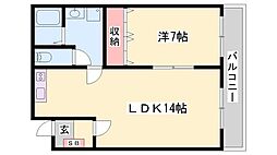 シティライフ北条 1LDKの間取図画像