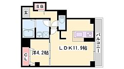 パラスト・KS 1LDKの間取図画像
