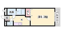 メイプル・パラーシオ 1Kの間取図画像