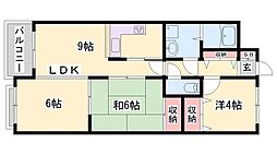 アインツ曽根 3DKの間取図画像