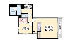 ルソレイユ 1LDKの間取図画像