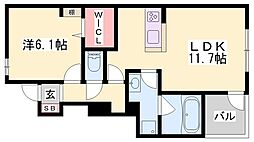 ノール・テリトワール1 1LDKの間取図画像
