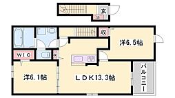 ハウオリエカヒ 2LDKの間取図画像