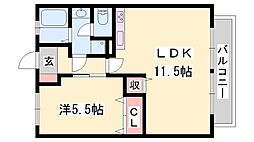 シャトー三木 1階/-