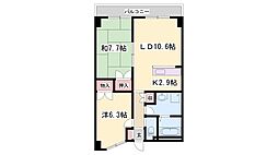 東加古川ミオ 2LDKの間取図画像