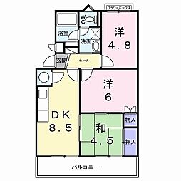 カサグランテ藤江 3DKの間取図画像