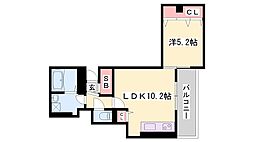 パラスト・KS 1LDKの間取図画像