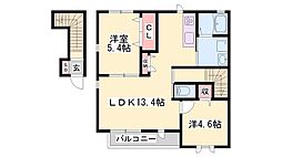 シャーメゾンアメニティ 2LDKの間取図画像
