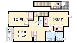 エーデル緑ヶ丘D 2階/-