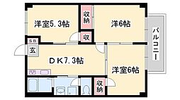 ドミール三喜 3DKの間取図画像