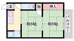 マンション浦岡 2Kの間取図画像
