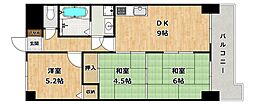 ライオンズマンション神戸明泉寺 3DKの間取図画像