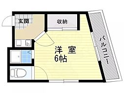 ハイツ・ハラヤマ 1Kの間取図画像