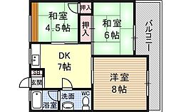 田中第二マンション 3DKの間取図画像