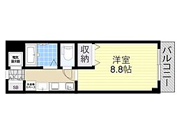 ラ・エスポワール 1Kの間取図画像