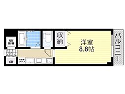 ラ・エスポワール 1Kの間取図画像