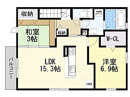 エレスチャル2 2LDKの間取図画像