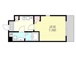 シャルル上新庄 1Kの間取図画像