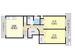 メゾン・ドエスポワール 2LDKの間取図画像