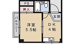 Avanti下穂積 1DKの間取図画像